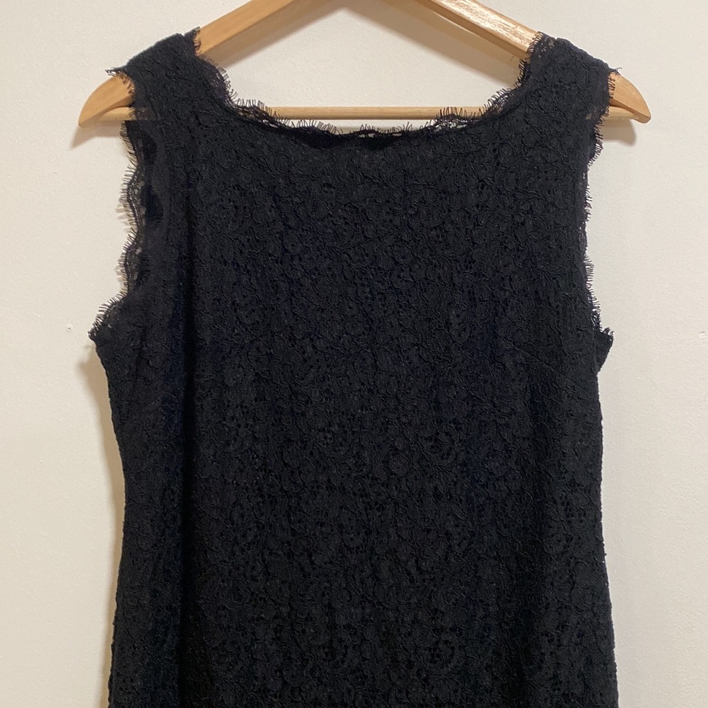 Adrianna Papell 10 Black Lace Dress - Picture 4 of 12